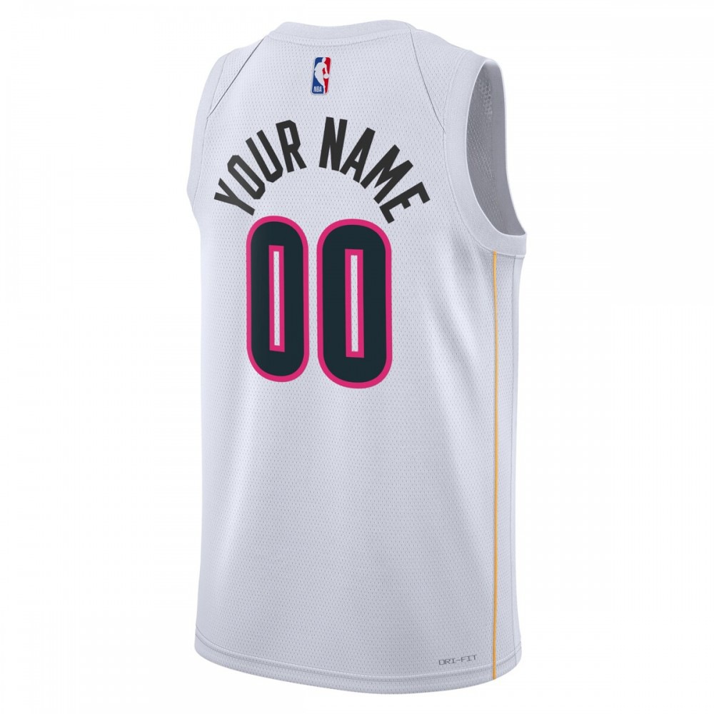 Miami Heat Unisex 2022/23 Swingman Custom Jersey - City Edition - White-Pro Kit Vault | Brand New 26/27 Sports Jerseys